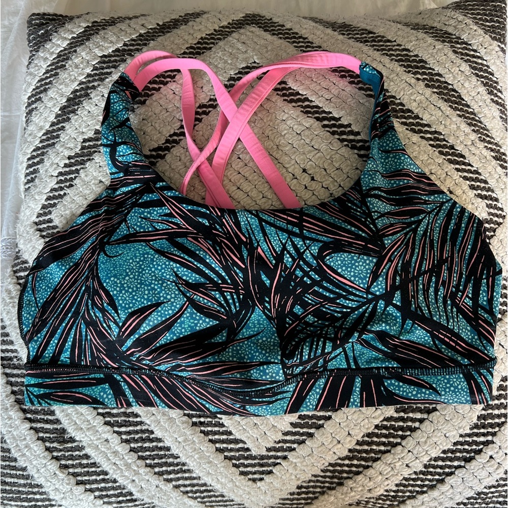 Lululemon Energy Bra Size 10 Limited Edition Leaf Print